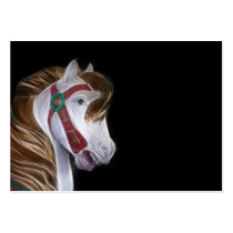 Carousel horse head business card