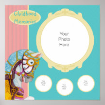 Carousel Horse Scrapbook Page Poster