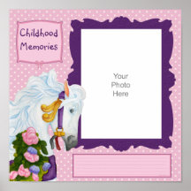 Carousel Horse Scrapbook Page Poster