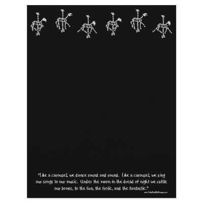 Carousel Horse Triad of Bones Customized Letterhead by thehalloweenspirit
