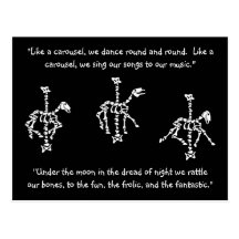 Carousel Horse Triad of Bones Postcards