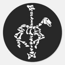 Carousel Horse Triad of Bones Stickers