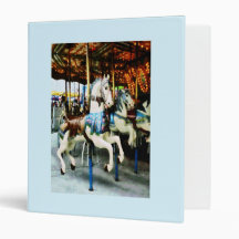 Carousel Horses 3 Ring Binder