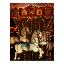 Carousel Horses Postcards