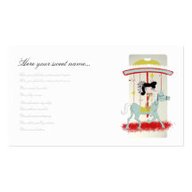 Carousel kawaii garden carousel doll business card