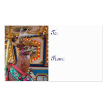 Carousel Reindeer Business Card