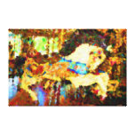 carousel steed four stretched canvas print