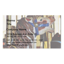 Carousels Horses Rides Amusement Parks Business Card Templates