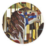 Carousels Horses Rides Amusement Parks Round Stickers