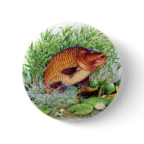 Carp Fishing Pinback Buttons