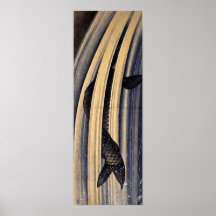 Carp Leaping Up a Cascade by Hokusai Print