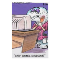 Carp Tunnel Syndrome Funny Cartoon Gifts & Tees Stationery