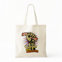 Carpe Bacon $13.95 (many colours & styles) Tote Bags