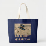 Carpe Diem Barefoot  Beach Inspiration Canvas Bags