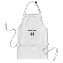 Carpe Diem (green text boy & girl) Aprons