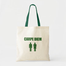 Carpe Diem (green text boy & girl) Canvas Bag
