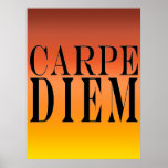 Carpe Diem Seize the Day Latin Quote Happiness Poster