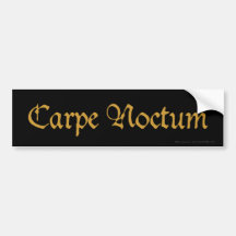 Carpe Noctum (sepia) Bumper Sticker