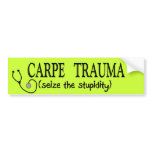Carpe Trauma  (Seize The Stupidity) bumper stickers