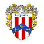Carpenter Coat of Arms/Family Crest (Mantled) t-shirts