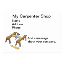 Carpenter for hire business card template