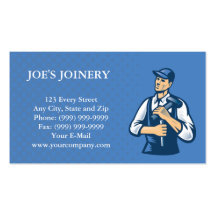 carpenter joiner construction worker business card