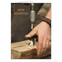 Carpenter New Address Card