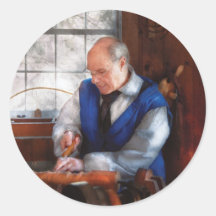 Carpenter - The Woodturner Round Stickers