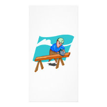 Carpenter Working Photo Card