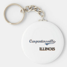 Carpentersville Illinois City Classic Key Chain