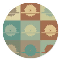 Carpentry Pop Art Round Stickers