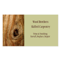 Carpentry Woodwork Business Card Template
