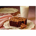 Carré de gâteau de chocolat photos en relief
