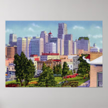 Carré de San Francisco la Californie Portsmouth Posters