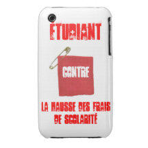 Carré Rouge Grève Étudiante Québec iPhone 3 Covers