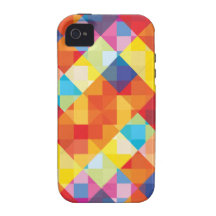 Carrés colorés abstraits coques Case-Mate iPhone 4