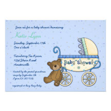 Carriage Bear Invitation