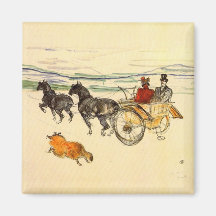 Carriage by Toulouse-Lautrec Refrigerator Magnet
