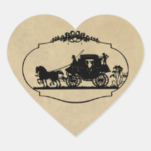 Carriage Ride With Cupid Apparel and Gifts Sticker
