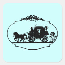 Carriage Ride With Cupid Apparel and Gifts Stickers