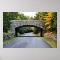 'Carriage Road Stone Bridge, Acadia Park' Poster