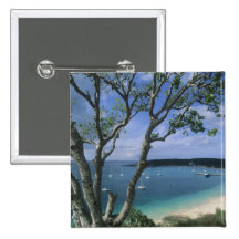 Carribean, Anguilla Island, Road Bay Harbour. Pinback Buttons