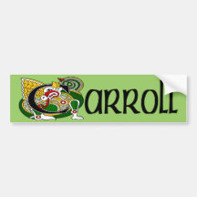 Carroll Celtic Dragon Bumper Sticker