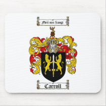 CARROLL FAMILY CREST -  CARROLL COAT OF ARMS MOUSE MATS