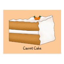 Carrot Cake Recipe Card Post Cards