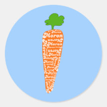 Carrot in Welsh is Moron - Funny Languages Stickers