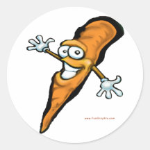 Carrot Round Stickers