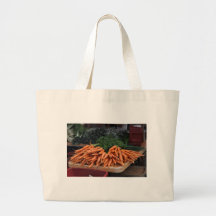 carrots at the farmer's market canvas bags