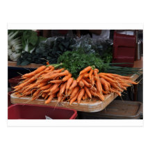 carrots at the farmer's market postcard