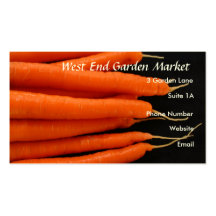 Carrots Fresh from the Garden Business Card Template
